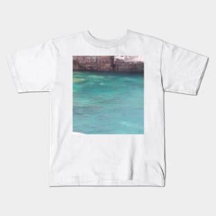 Blue sea Waves Kids T-Shirt